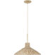 Hilton Head 1 Light 18.25 inch French Gold with Natural Seagrass Pendant Ceiling Light