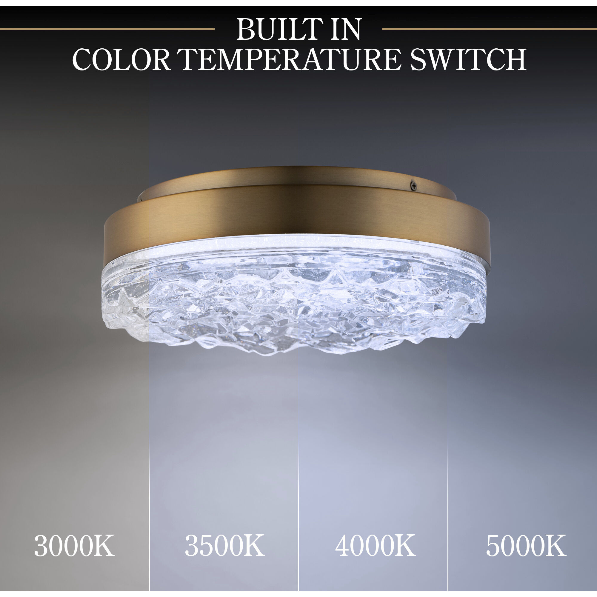 Beyond Bramble LED 11.88 inch Aged Brass Flush Mount Ceiling Light