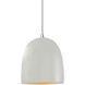 Radiance Collection 1 Light 9 inch Polished Chrome and Champagne Gold and Matte White and White Pendant Ceiling Light