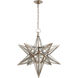 E. F. Chapman Moravian Star 1 Light 30 inch Burnished Silver Leaf Pendant Ceiling Light