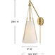 Danvers LED 9 inch Lacquered Dark Brass Sconce Wall Light