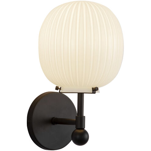 Alora Mood Cherise 1 Light 6.75 inch Matte Black Bath Vanity Light Wall Light