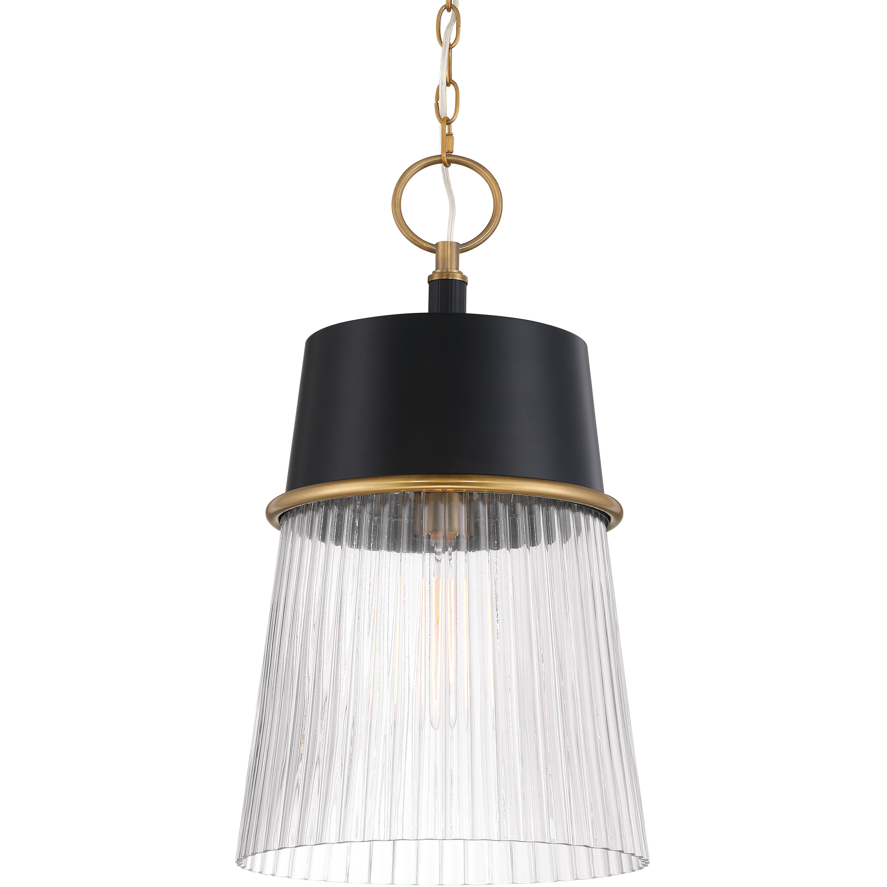 Stamford 1 Light 13 inch Legacy Brass and Dark Matte Black Pendant Ceiling Light