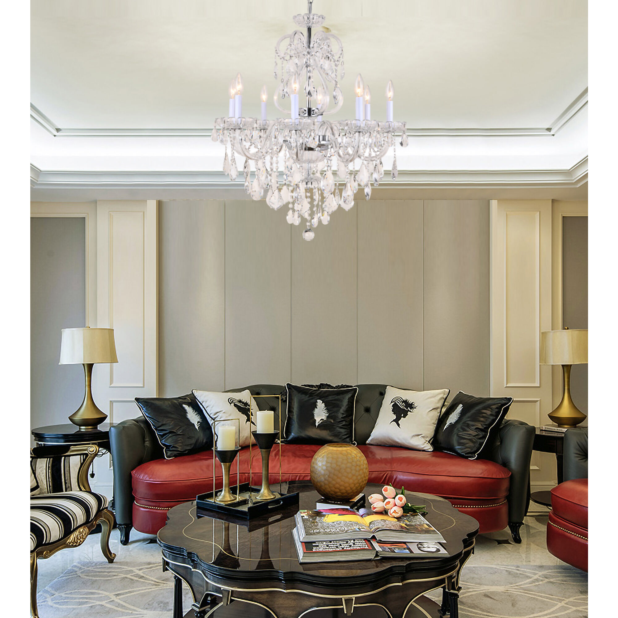 Canada 8 Light 26 inch Chrome Chandelier Ceiling Light