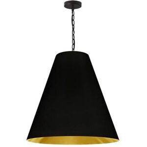 Anaya 1 Light 26 inch Matte Black Pendant Ceiling Light in Black/Gold Jewel Tone, Large