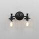 Swirl 2 Light 14 inch Black Bath Vanity Wall Light