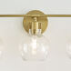 Sean Lavin Clara 3 Light 24 inch Burnished Brass Vanity Light Wall Light