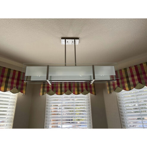 Latitude 4 Light 42 inch Brushed Nickel Indoor Linear Chandelier Ceiling Light