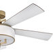 Hampton 56 inch Heritage Brass with Matte White, Birch Blades Fan