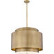 Harlech 4 Light 32.5 inch Rubbed Brass Chandelier Ceiling Light