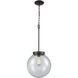 Beckett 1 Light 12 inch Oil Rubbed Bronze Mini Pendant Ceiling Light in Clear Glass