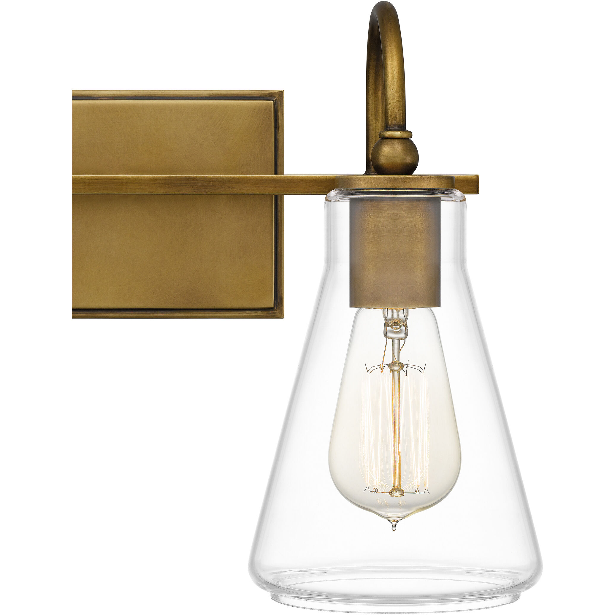 Boyton 2 Light 16 inch Weathered Brass Bath Light Wall Light