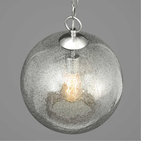 Malbec 1 Light Brushed Nickel Pendant Ceiling Light, Design Series