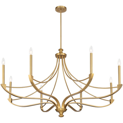 Preserve 8 Light 50 inch Warm Brass Chandelier Ceiling Light