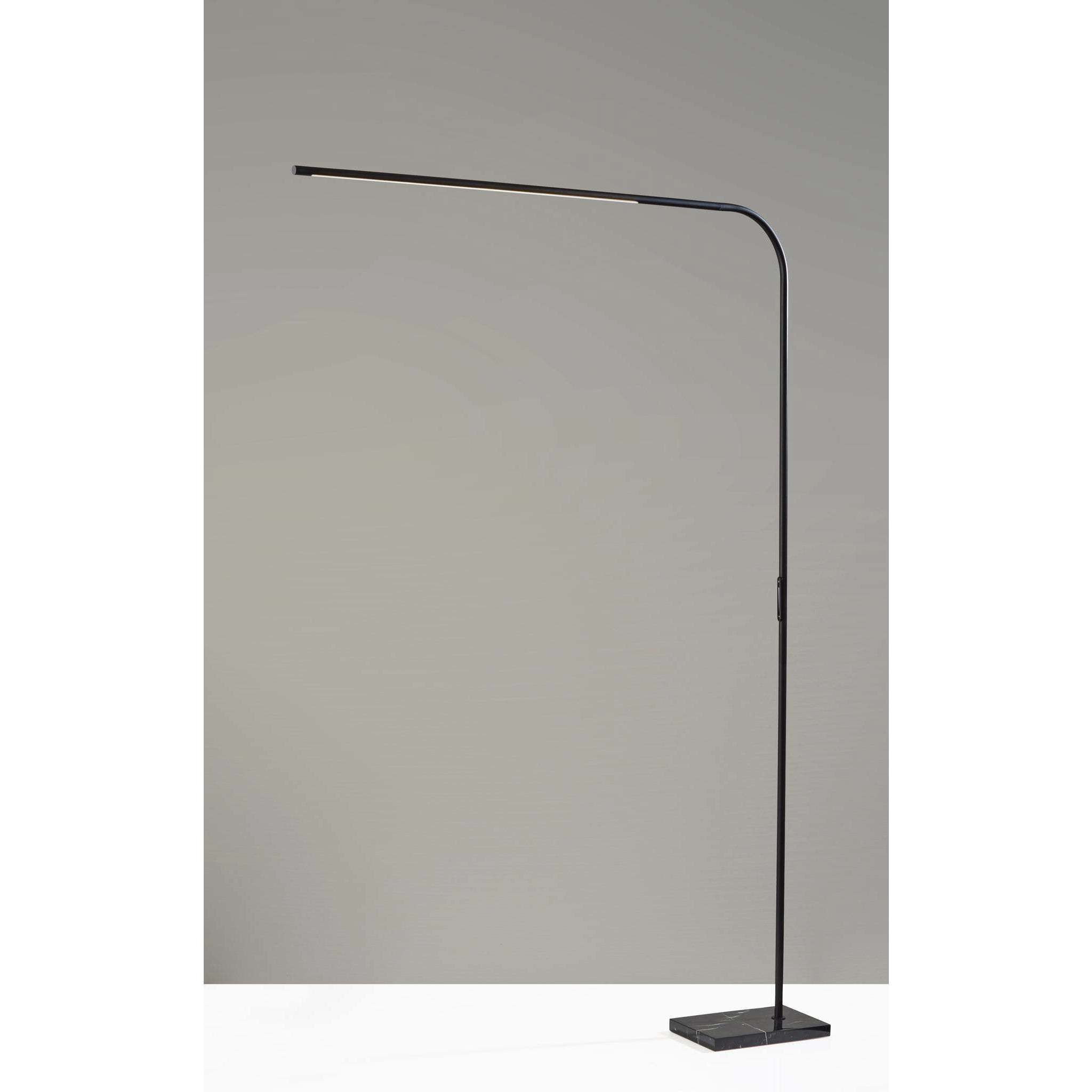 Cullen 74 inch 24.00 watt Black LED Arc Floor Lamp Portable Light, with Smart Switch