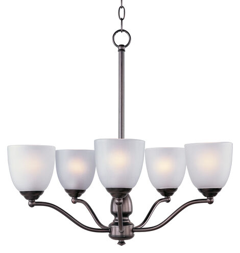 Stefan 5 Light 25 inch Oil Rubbed Bronze Single-Tier Chandelier Ceiling Light