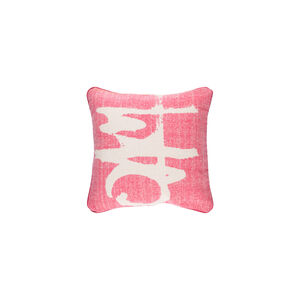 Bristle 20 X 20 inch Bright Pink and Ivory Throw Pillow