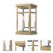 Hopewell 2 Light 12.75 inch Antique Brass with Polished Chrome Stainless Steel Reflector Small Outdoor Wall Lantern