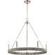 Abaca 6 Light 27 inch Polished Nickel Chandelier Ceiling Light