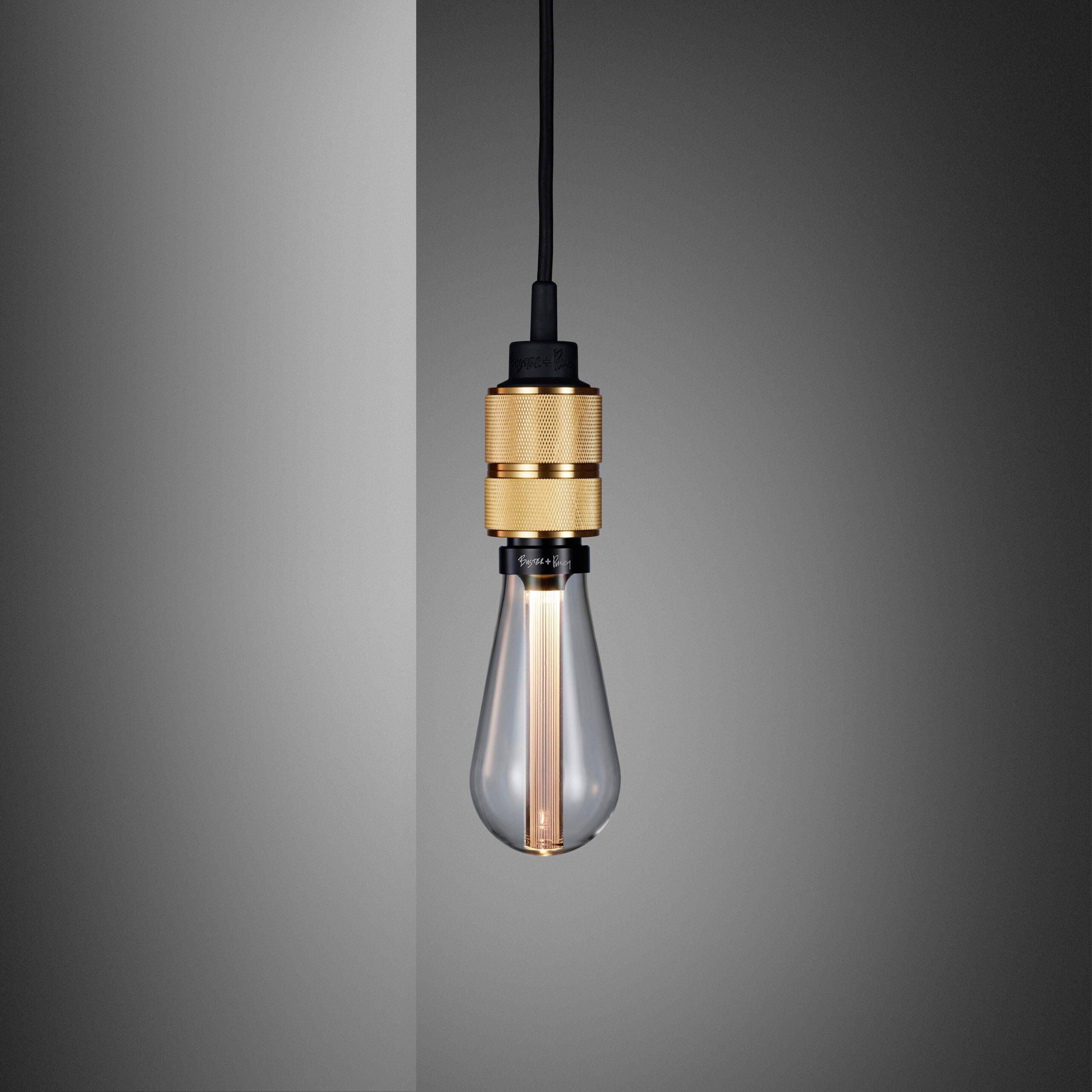Hooked Wall Light in Graphite / Brass, Nude