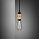 Hooked Wall Light in Graphite / Brass, Nude