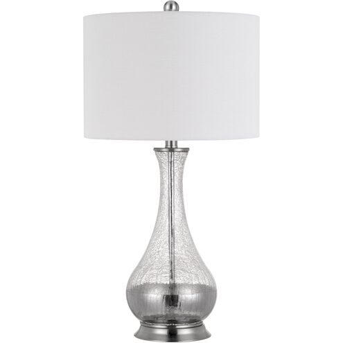 Potenza 27 inch 150 watt Brushed Steel Table Lamp Portable Light