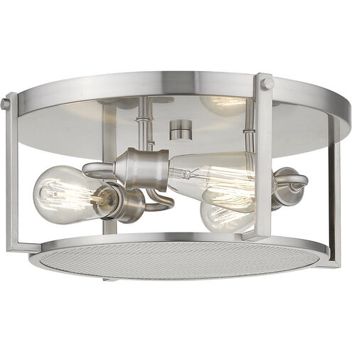Halcyon 3 Light 16.25 inch Brushed Nickel Flush Mount Ceiling Light