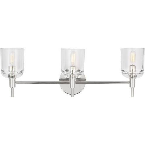 Thom Filicia Hartley 3 Light 24 inch Polished Nickel Bath Vanity Wall Light