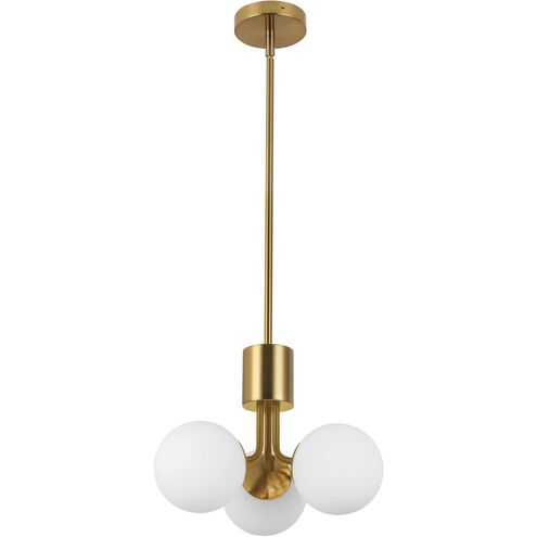 Amanda 3 Light 15 inch Aged Brass Chandelier Ceiling Light