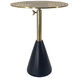 Aluminum 15.7 inch Gold/Black Side Table