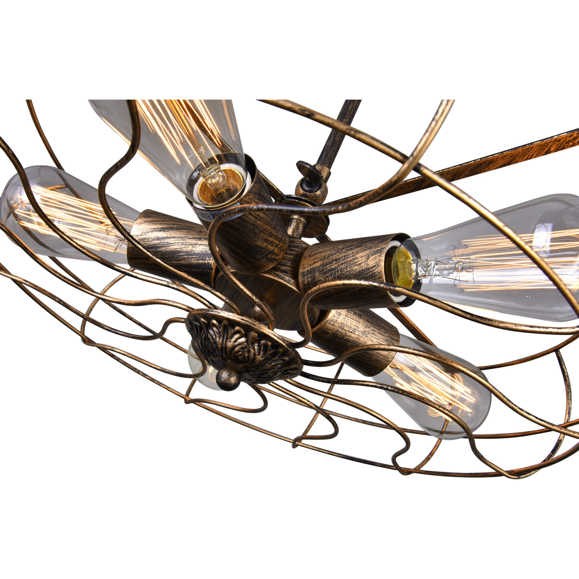 Pamela 5 Light 19 inch Antique Copper Flush Mount Ceiling Light in Antique Forged Copper