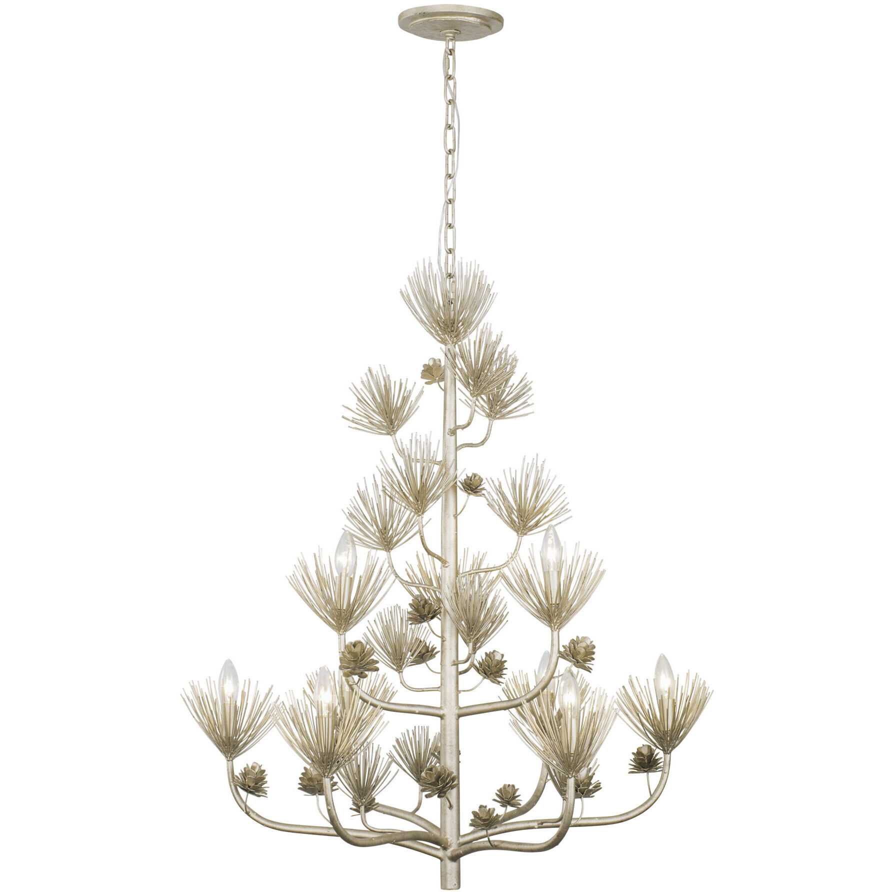 Pinion 9 Light 34 inch Zen Gold Chandelier Ceiling Light