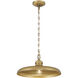 Crowne 1 Light 16 inch Legacy Brass Pendant Ceiling Light