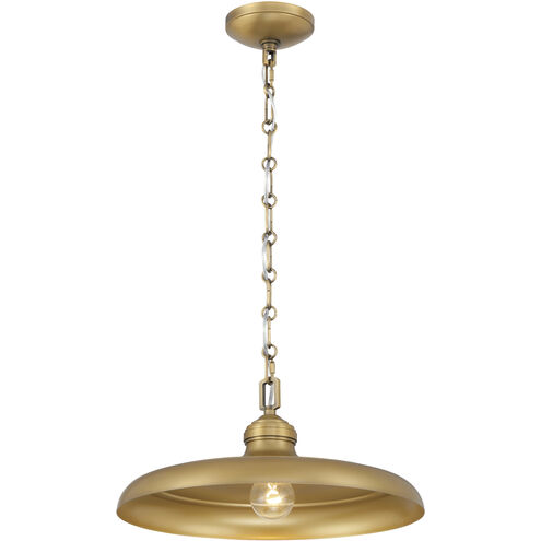 Crowne 1 Light 16 inch Legacy Brass Pendant Ceiling Light
