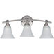Madison 3 Light 20 inch Brushed Pewter Vanity Light Wall Light