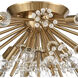 Starburst 8 Light 26 inch Satin Brass Semi Flush Mount Ceiling Light