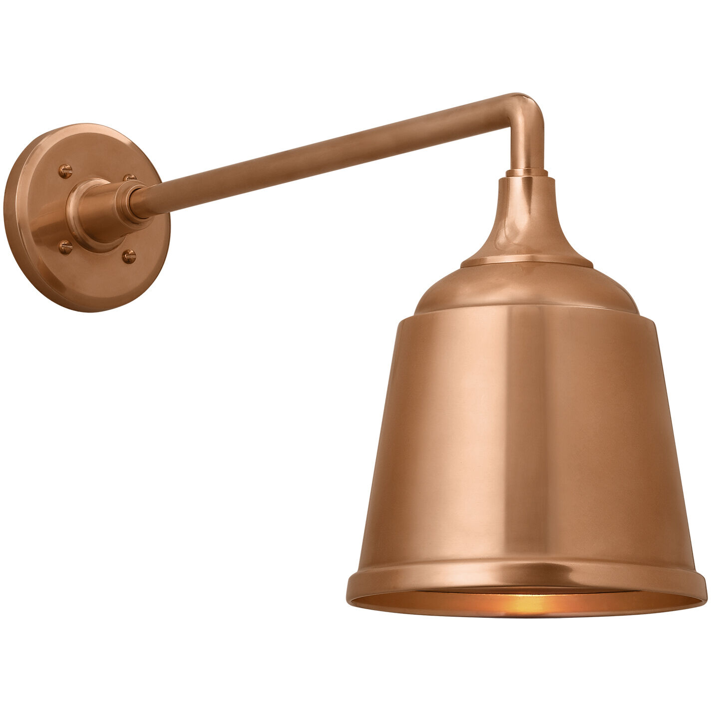 Thomas O'Brien Academy Barn Light LED 13.25 inch Soft Copper Mack Barn Light in 8" Soft Copper Rockhouse Shade