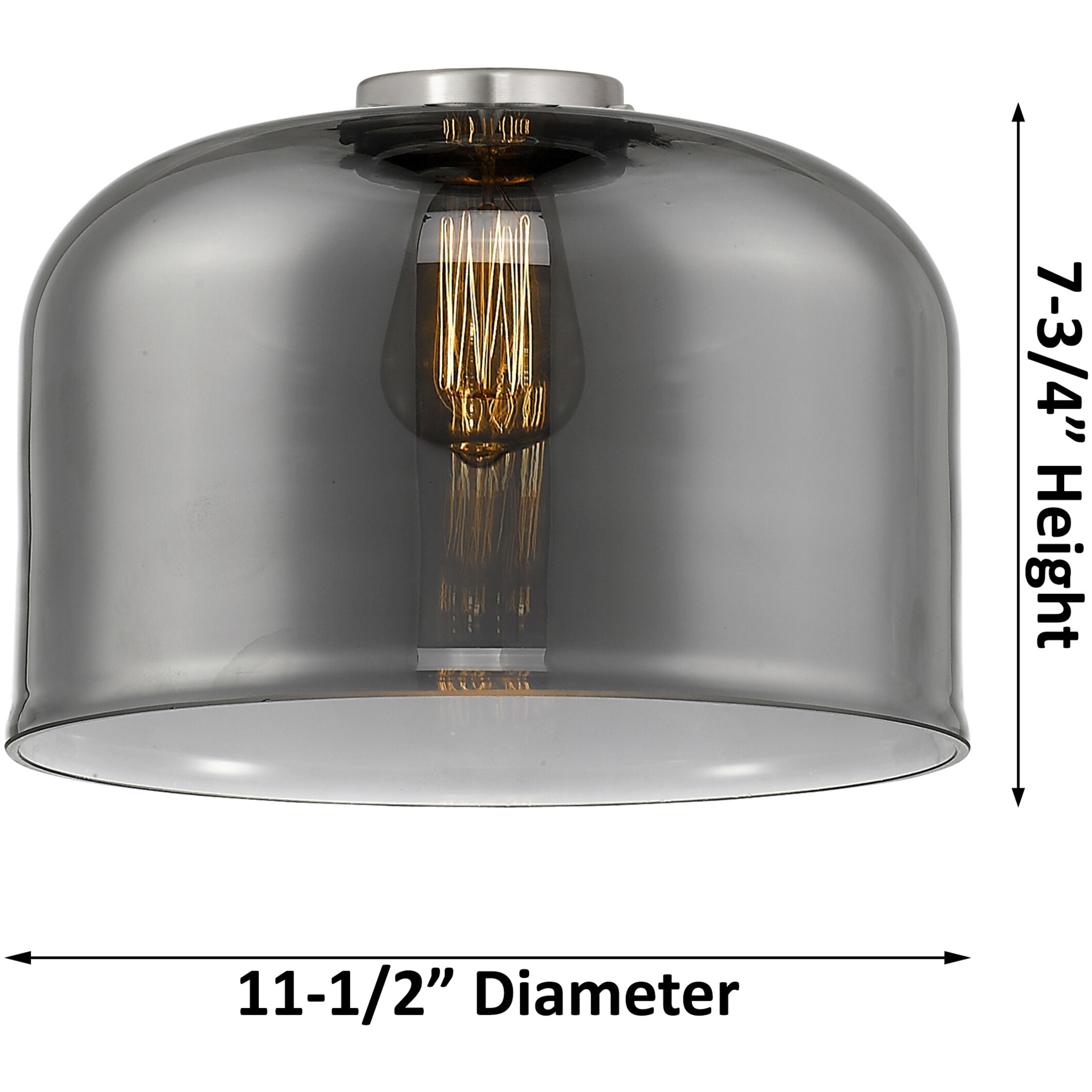 Franklin Restoration X-Large Bell Smoke Glass, Franklin Restoration