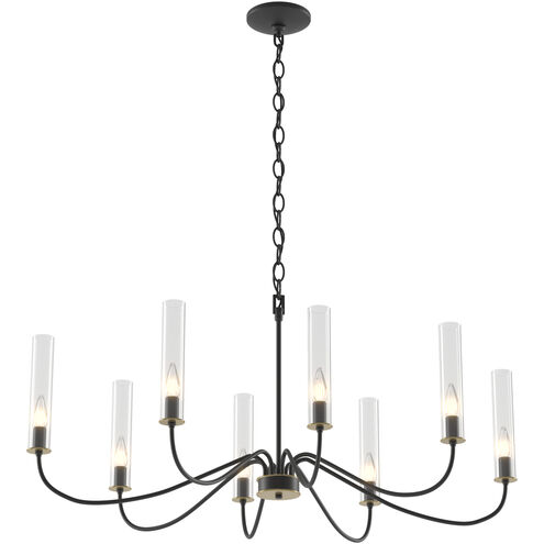 Grace 8 Light 23.7 inch Black Chandelier Ceiling Light in Black/Brass