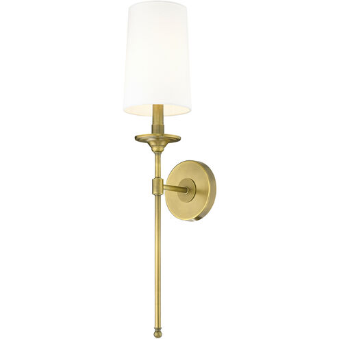 Emily 1 Light 5.5 inch Rubbed Brass Wall Sconce Wall Light