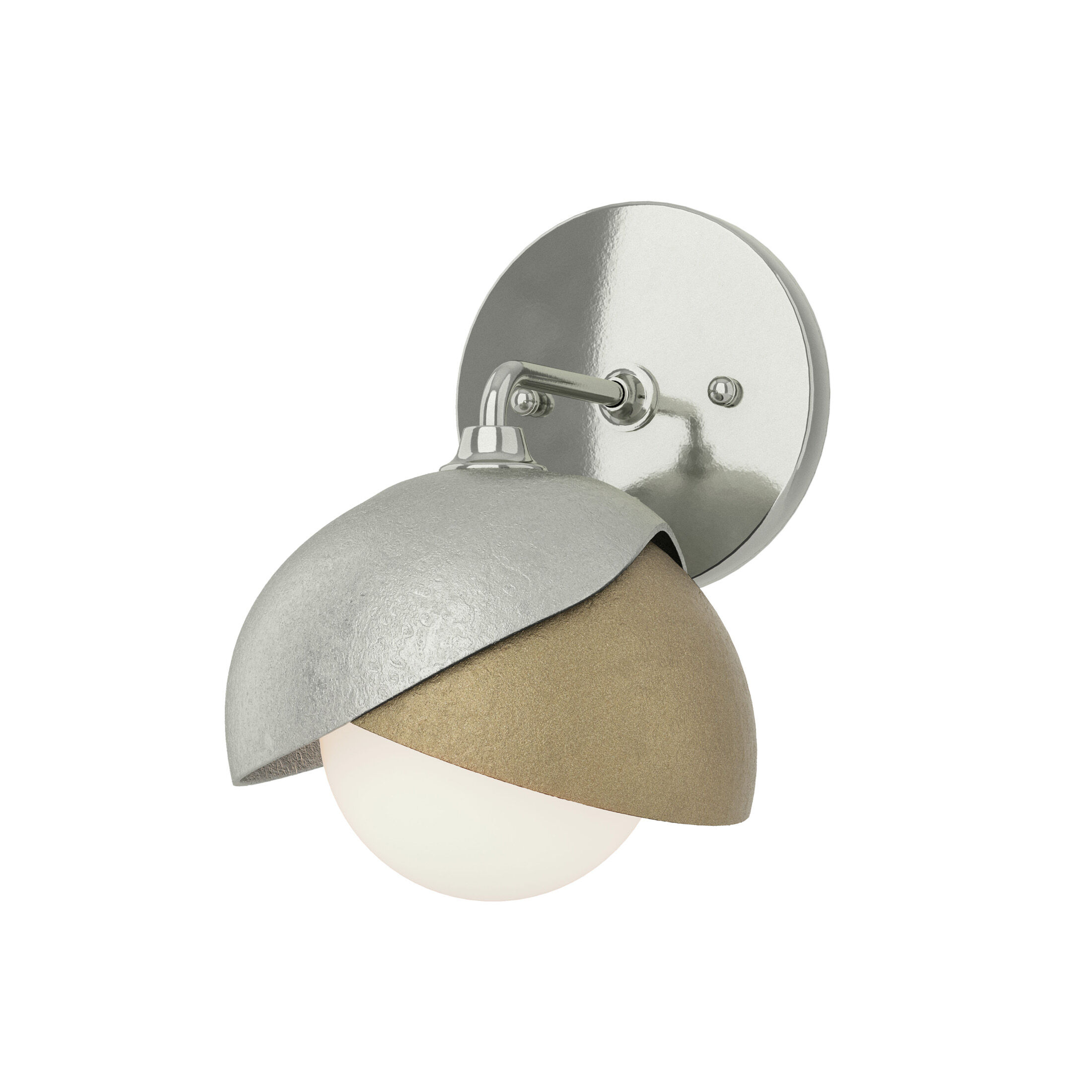 Brooklyn 1 Light 7.2 inch Sterling and Soft Gold Bath Sconce Wall Light - Open Box