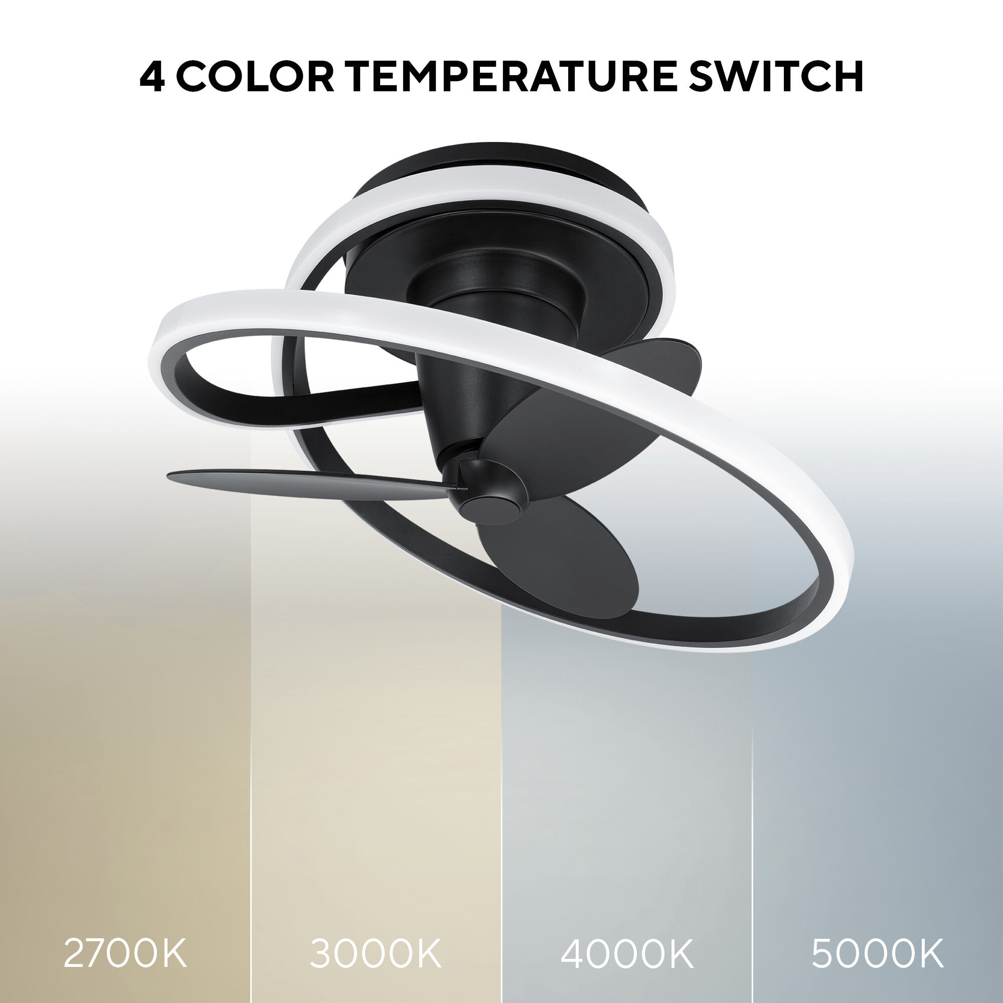 Veloce 28 inch Black Fandelier