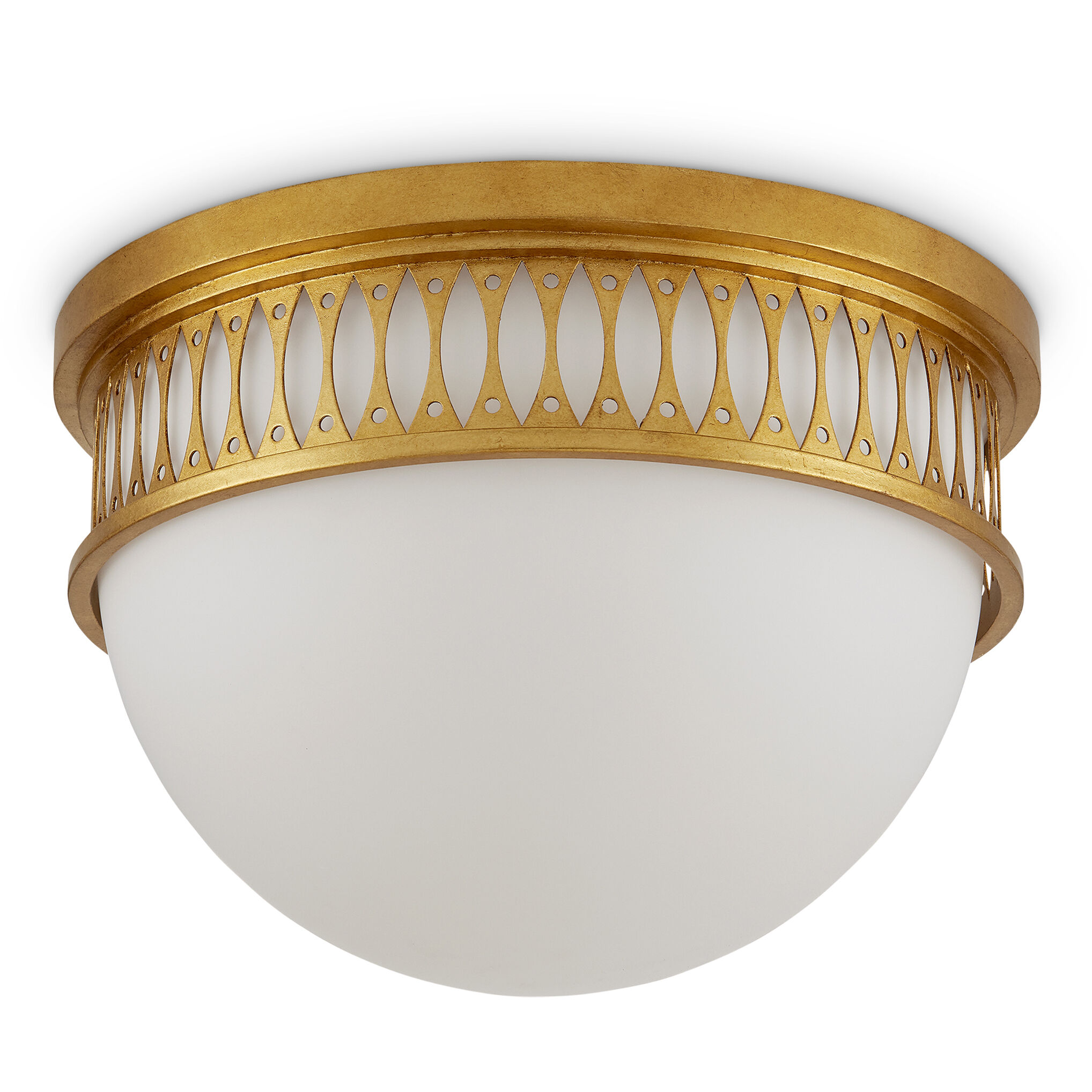 Lola 1 Light 16.25 inch Contemporary Gold Leaf/Painted Contemporary Gold Flush Mount Ceiling Light, Bunny Williams Collection