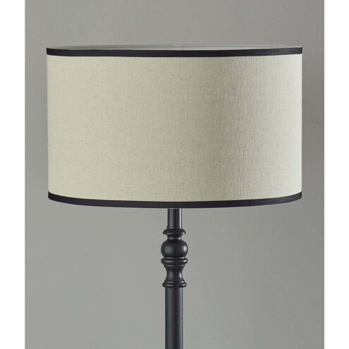 Zeek 58.75 inch 150.00 watt Black Wood Floor Lamp Portable Light