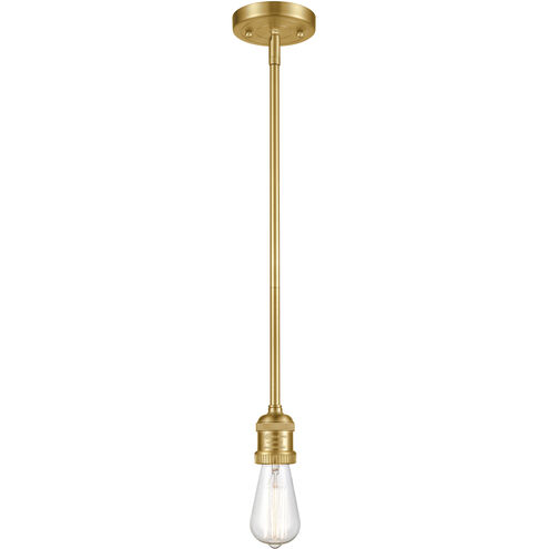 Franklin Restoration Bell LED 5 inch Satin Gold Mini Pendant Ceiling Light in Deco Swirl