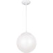 Leo - Hanging Globe 1 Light 10 inch White Pendant Ceiling Light