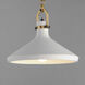 Lumi 1 Light 16 inch Satin Brass Single Pendant Ceiling Light
