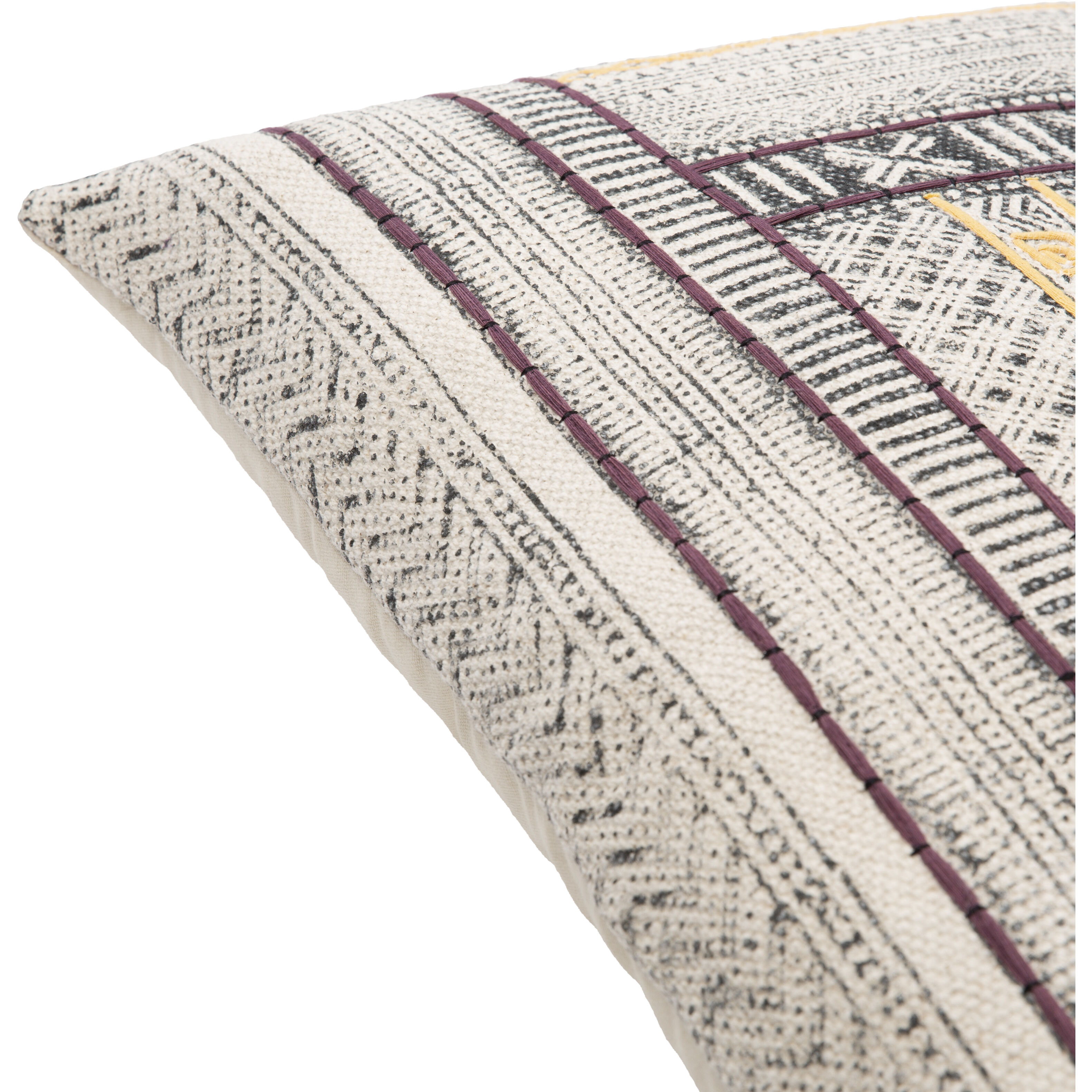 Zoya 24 X 24 inch Ivory Pillow Kit, Lumbar