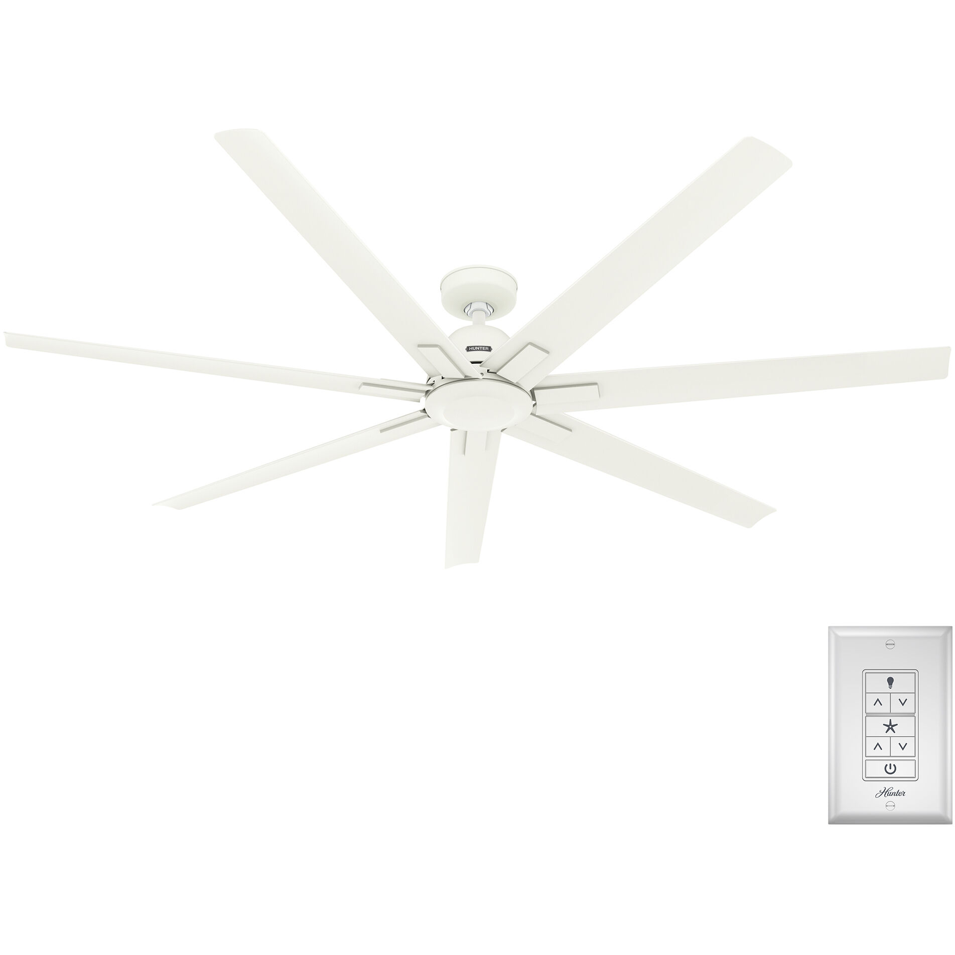 Downtown 72 inch Matte White Outdoor Ceiling Fan