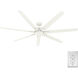 Downtown 72 inch Matte White Outdoor Ceiling Fan